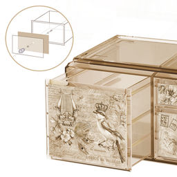 VAL VN-ORG-S3S8 Набор органайзеров, 2 шт., 23,4*15,3*10,8 см и 22,3*12,7*6 см, VINTAGE, шт