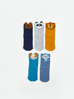 Desenli Erkek ?ocuk Soket ?orap 5li