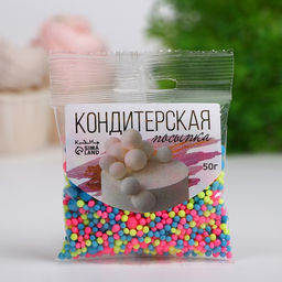 Цена за 2 шт. Посыпка кондитерская с мягким центром Неон синий, лимонный, розовый, 50 г - Кондимир фото 2