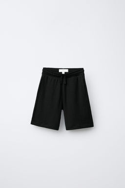 CONJUNTO CAMISA BOWLNG Y BERMUDA TEXTURA ETIQUETA / Negro - Zara фото 4