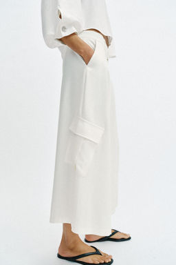 PANTAL?N CULOTTE BOLSILLOS / Crudo - Zara фото 2