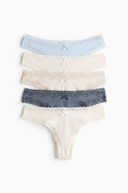 Pack de 5 bragas Brazilian de algod?n y encaje - H&m фото 2