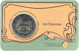 Монета 2 евро 2023 года Бельгия Новое искусство (текст на лицевой стороне блистера на фламандском и английском)