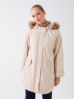 Kad?n Kap??onlu D?z Parka - Waikiki фото 2