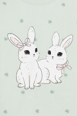 К 1581/зеленая пастель,мини клевер пижама