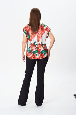 Блуза Modema 202 красные цветы - Ketty фото 5
