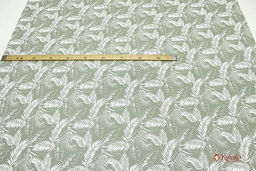 Импорт. хлопок Белые тропические листья ВИД2, ш.1.5м, хлопок-100%, 105гр/м.кв - Купава фото 2