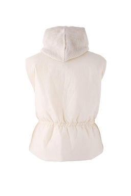 Ekru Regular Kal?p Triko Kapuson Detayl? Sisme Yelek TWOAW26YE00023 - Trendyolmilla фото 8