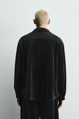 VELVET RELAXED FIT OVERSHIRT - Zara фото 3
