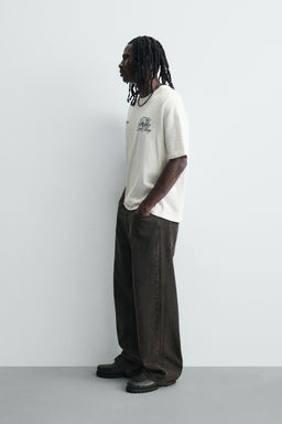 CAMISETA ESTAMPADOS COMBINADOS / Blanco roto - Zara фото 4