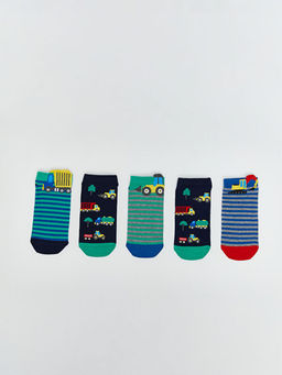 Desenli Erkek ?ocuk Patik ?orap 5li