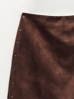 Мини юбка из искусственной замши / Zarina  фото 3