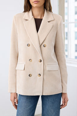 Tas Kruvaze Kapama Rahat Kal?p Dokuma Kadife Blazer Ceket TWOAW26BC00029 - Trendyolmilla фото 3