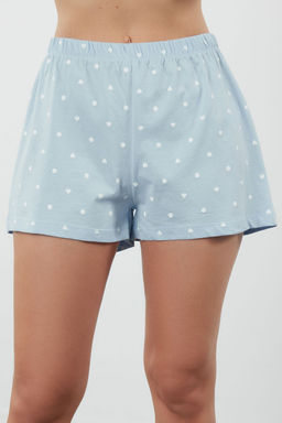 Trendyolmilla Beyaz %100 Pamuklu Puantiyeli ve Kalpli Sortlu Orme Pijama Tak?m? THMSS21PT1485 фото 61