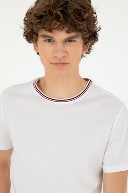 Мужская белая футболка Неожиданная скидка в корзине - U.s. polo assn фото 2