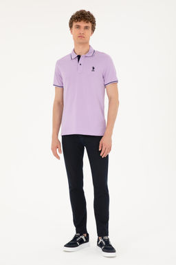 Мужская сиреневая базовая футболка - U.s. polo assn фото 4