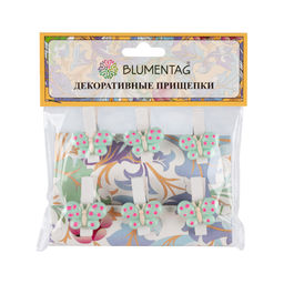 Blumentag WCRH-35 Декоративные прищепки 5 х 6 шт. 3.5 см СК/Распродажа B129 Голубые бабочки