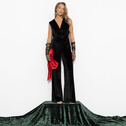 Жилет бархатный, Стильный лидер (чёрный бархат) - Charutti фото 7