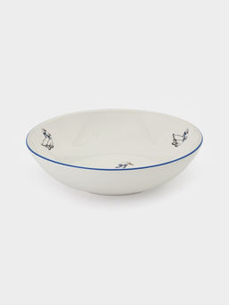 Тарелка глубокая «Гуси», d=20 см, 300 мл, фарфор, белая