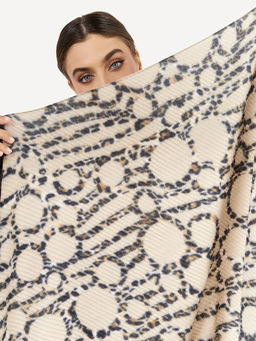 Большой, мягкий, тонкий и очень нежный двусторонний палантин с рисунком. - Tantino фото 8