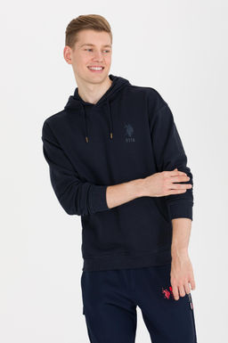 U. S. Polo Assn Мужская темно-синяя комфортная толстовка с капюшоном - U.s. polo assn фото 2