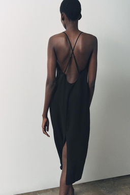 LONG SLIP DRESS WITH MULTI-POSITION STRAPS - Zara фото 11