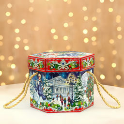 Цена за 10 шт. Подарочная коробка На Катке 18 x 18 x 14 см - Simaland фото 6