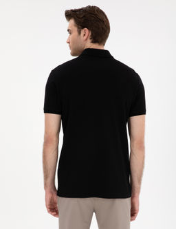 Siyah Slim Fit %100 Pamuk Polo Yaka Basic Ti__rt - Pierre cardin фото 5