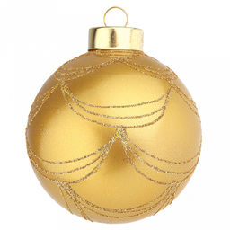 Елочная игрушка шар стеклянная д9,5см, золотой, ручная художественная роспись, подарочная упаковка (Россия) - Домашняя мода фото 2