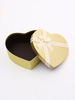 Набор подарочных коробок сердце 3 в 1, золото с бантом Любовь вечна, 31?27?13.3; 28?25?11.7; 26?23?10.3 см