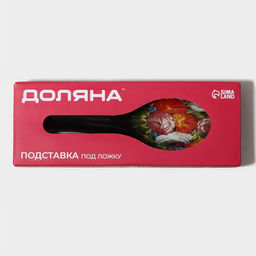 Подставка под ложку Доляна «Народные мотивы», 23.5×8.3×1.5 см, стекло