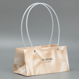 Пакет для цветов Gold Flower , 24 х 12 х 12 см - Дарите счастье фото 2