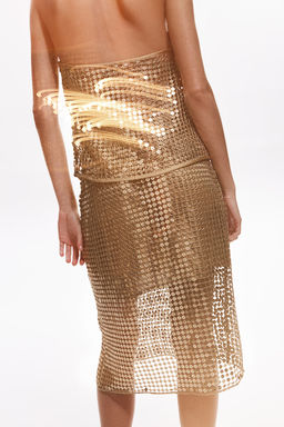 Falda de malla con lentejuelas - H&m фото 3