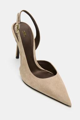 ZAPATO TAC?N ASIM?TRICO ANTE / Beige - Zara фото 4