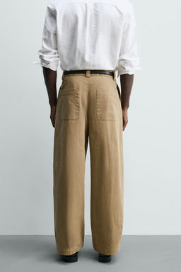 BARREL FIT PLEATED TROUSERS - Zara фото 3