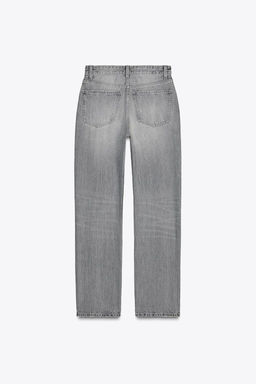 TRF STRAIGHT-LEG MID-RISE JEANS - Zara фото 12