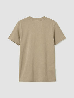 Bisiklet Yaka Bask?l? Erkek ?ocuk Ti??rt