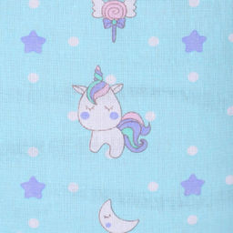 Постельное бельё BABY Единорожки бирюза 112х147см, 110х150см, 60х60см, бязь 120г/м, , хлопок 100% - Атра фото 3