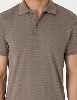 Koyu Vizon Slim Fit Polo Yaka Ti__rt - Pierre cardin фото 6
