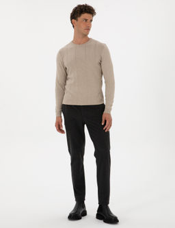 Antrasit Slim Fit Flanel Dokulu Kuma_ Pantolon - Pierre cardin фото 3