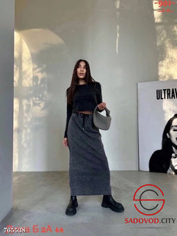 Женская юбка варёнка длинная - Bruno фото 3