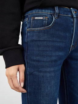 Утепленные женские джинсы широкого кроя на флисе - Mossmore фото 6