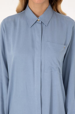 Kad_n A__k Mavi Dokuma Elbise - U.s. polo assn фото 5