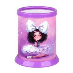 Подставка для канцелярских принадлежностей Феникс+, арт.73292/ 48 БАЛЕРИНА С БАНТОМ (7,6х10 см, поли