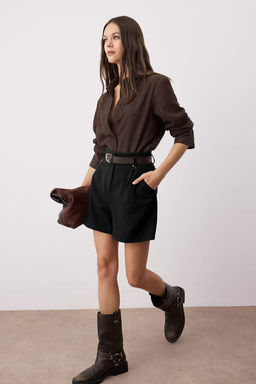 Haki Kemerli City Boy Sort & Bermuda TWOAW26SR00015 - Trendyolmilla фото 5