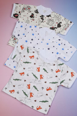 Набор, кофточки ясельные короткий рукав 2+1 в ассортименте 3 шт. арт. НБКФ-КР/ассортимент