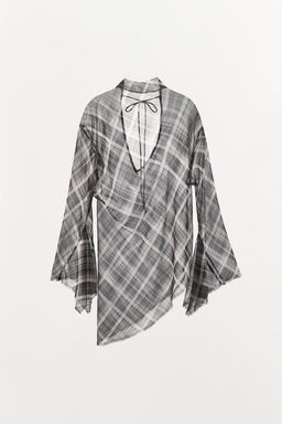 ASYMMETRIC CHECK TOP - Zara фото 4