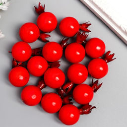 Декор для творчества «Ягода шиповника», набор 15 шт., 2.5×2.5×3.8 см