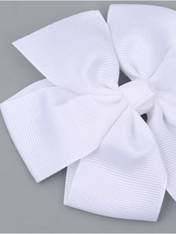 Бант для волос на заколке белый, Принцессы