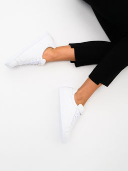 Кеды босоногие кожаные 189.астиw.Белый